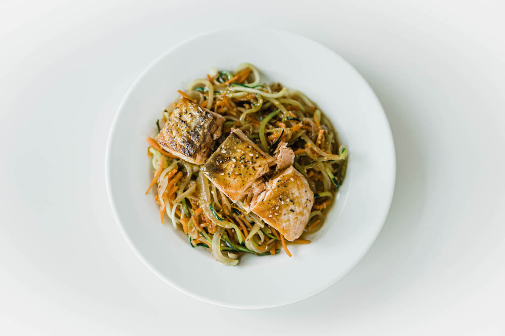 Try This Heart-Healthy Asian Salmon With Zoodles Recipe